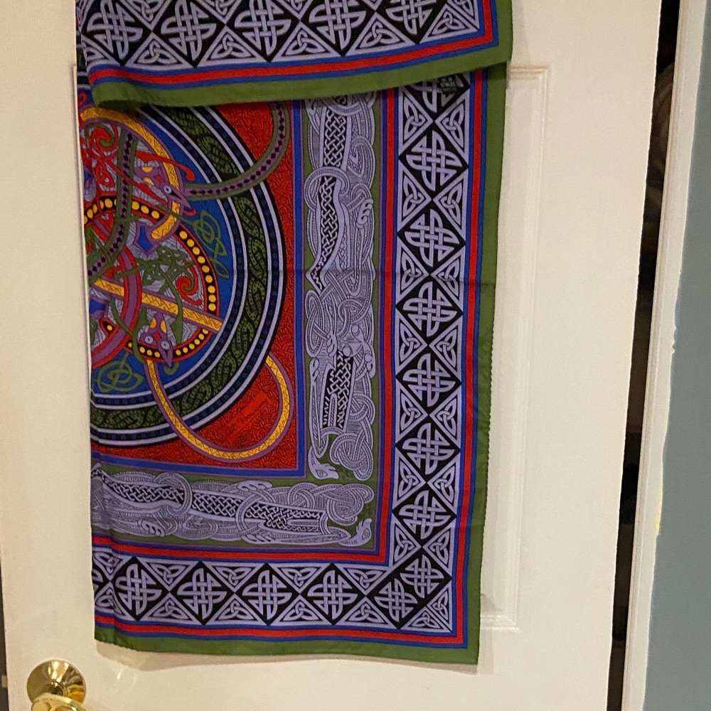 Multicolor Celtic Pattern Scarf Silk Scarf - Picture 8 of 10